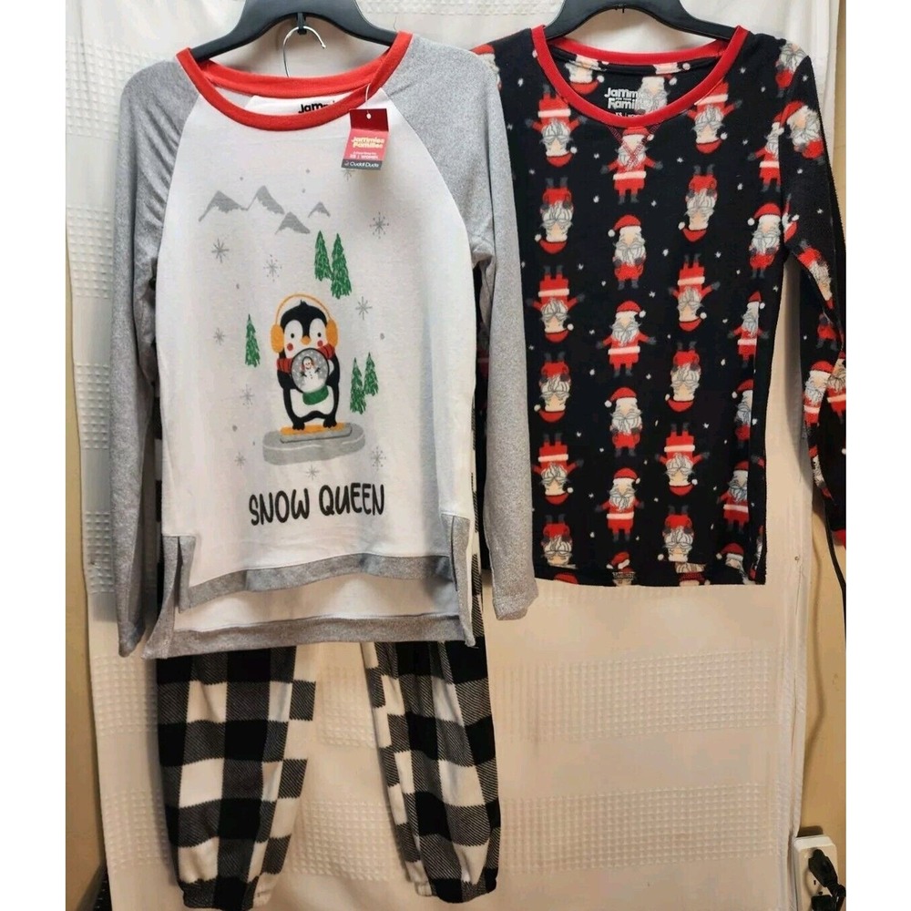 Jammies For Your Familie Pajama Set Womens Size XS Fleece Chirstmas Santa Bundle